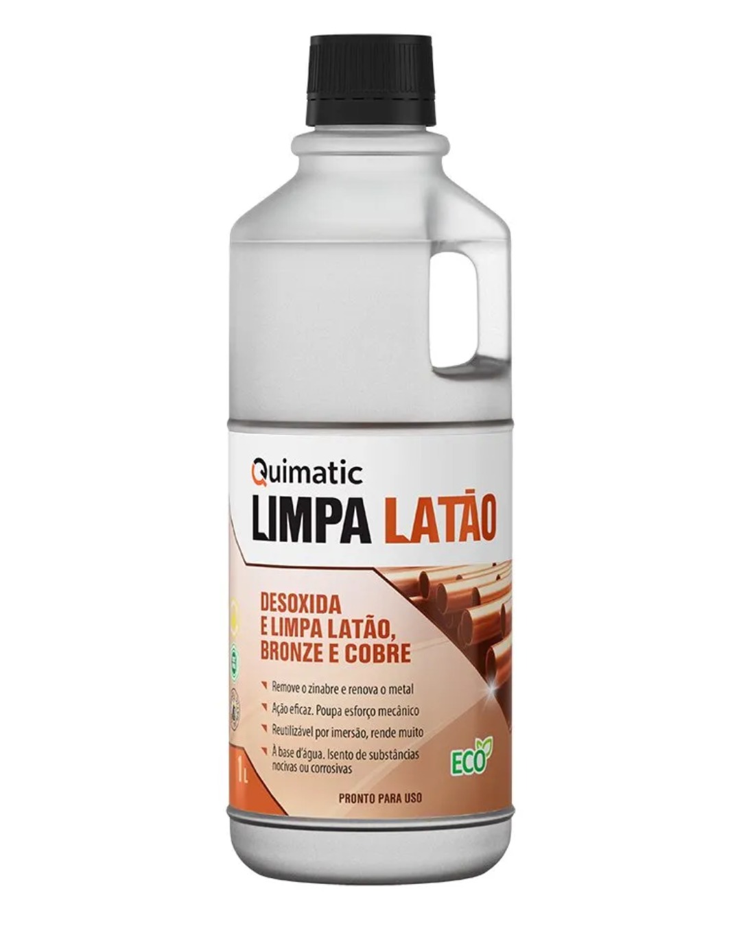 QUIMATIC LIMPA LATÃO — Ecológico - Desoxida e limpa latão, bronze e cobre