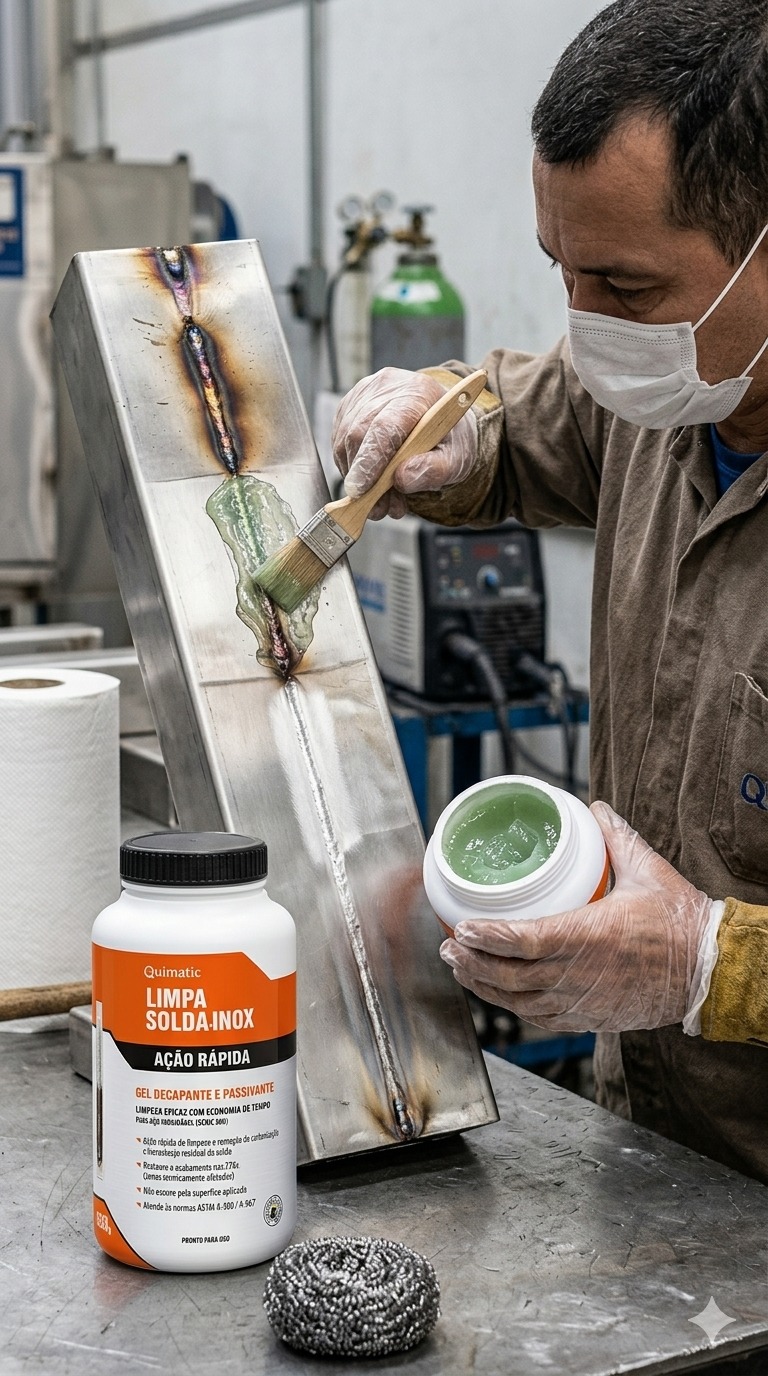 Gel Decapante Quimatic Limpa Solda Inox Ação Rápida