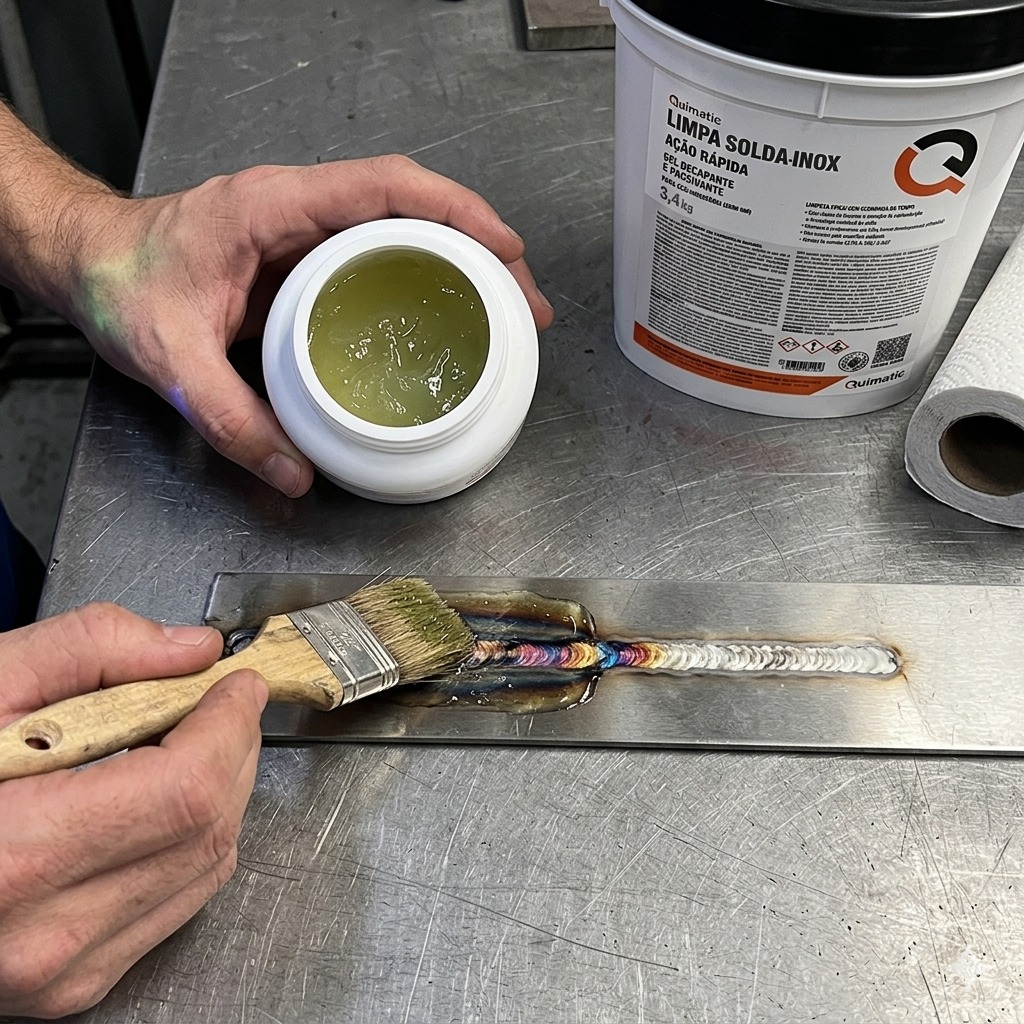 Gel Decapante Quimatic Limpa Solda Inox Ação Rápida