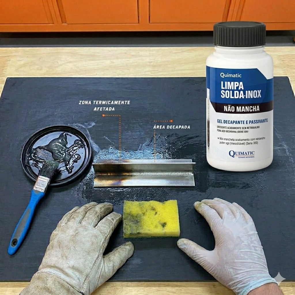 Gel Decapante Quimatic Limpa Solda Inox Não Mancha