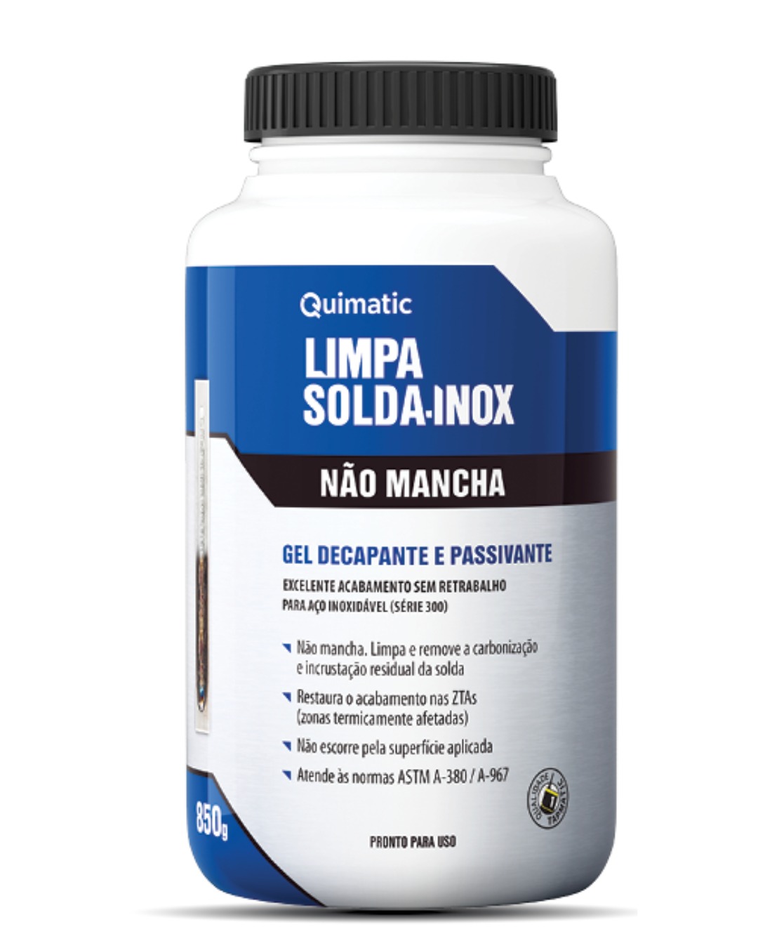 Gel Decapante Quimatic Limpa Solda Inox Não Mancha