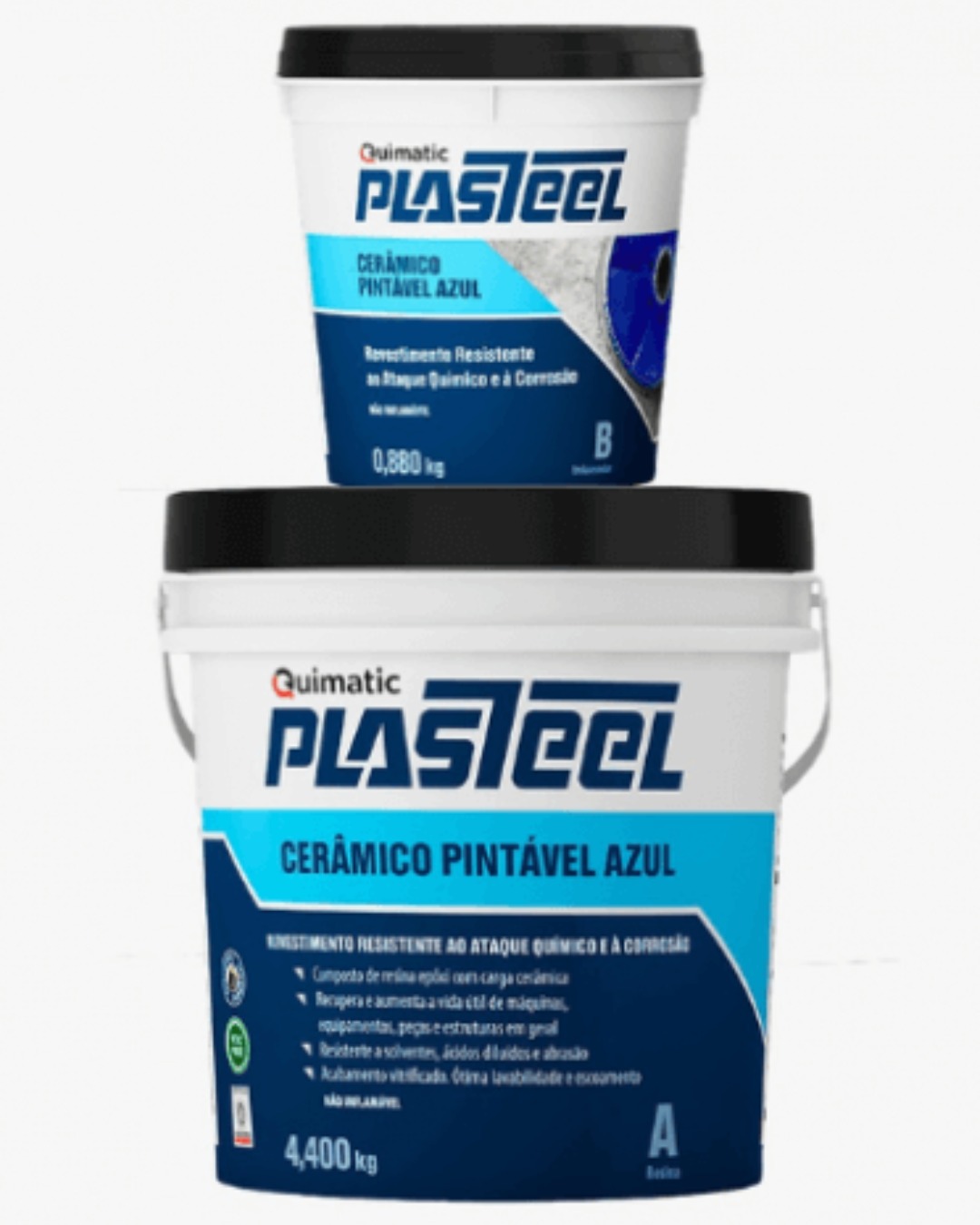 Plasteel Cerâmico Pintável Azul