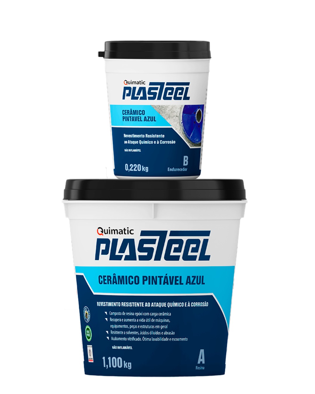 Plasteel Cerâmico Pintável Azul
