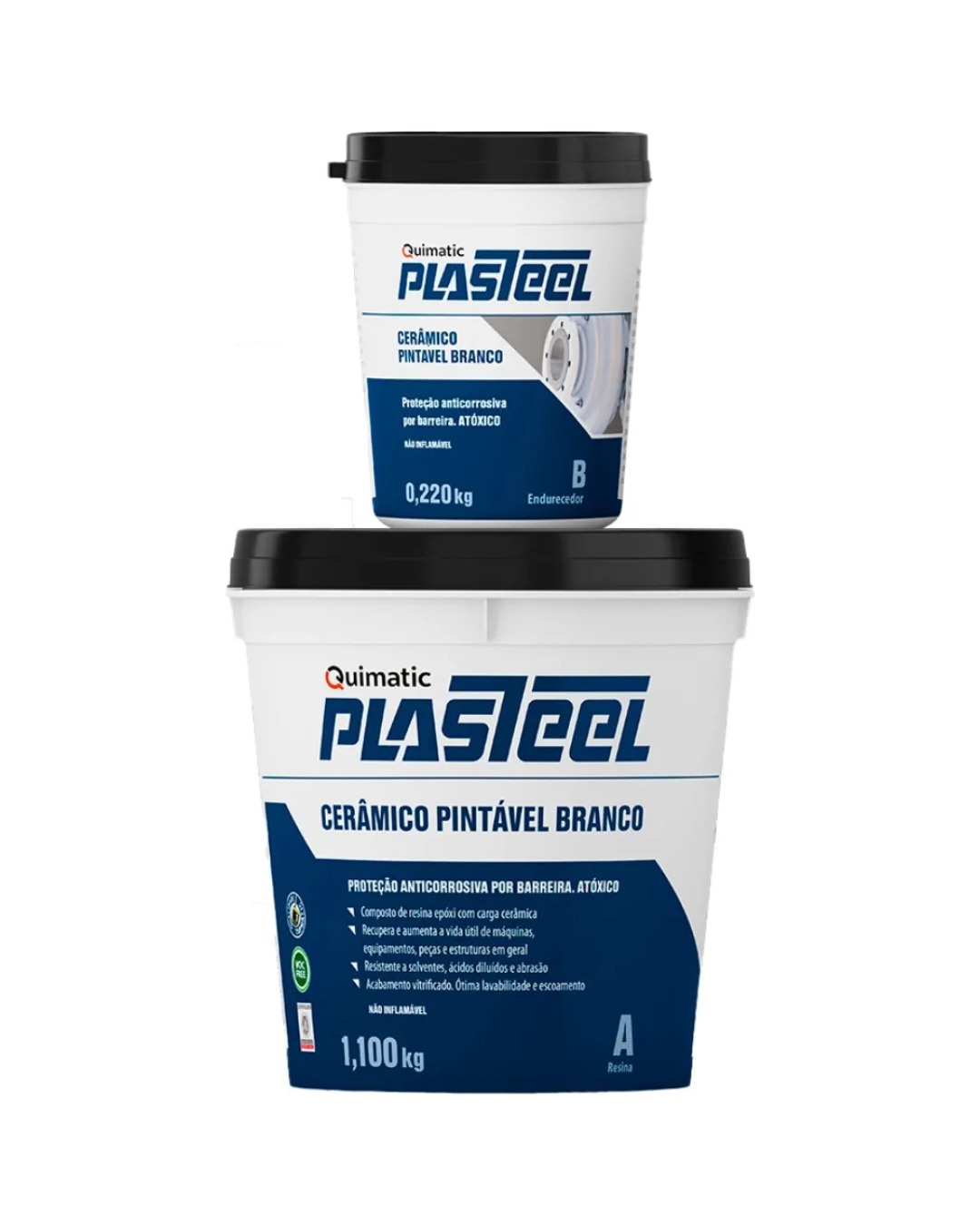 Plasteel Cerâmico Pintável Branco